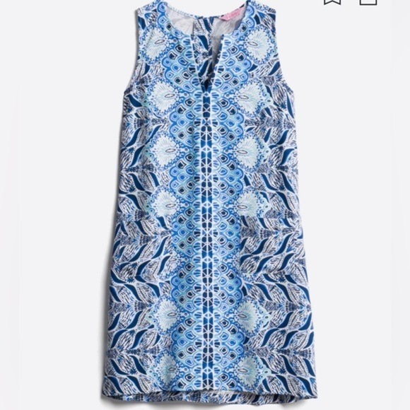 Lilly Pulitzer Kelby Stretch Shift Dress in Mermaid's Tail Size 10 - Picture 1 of 8